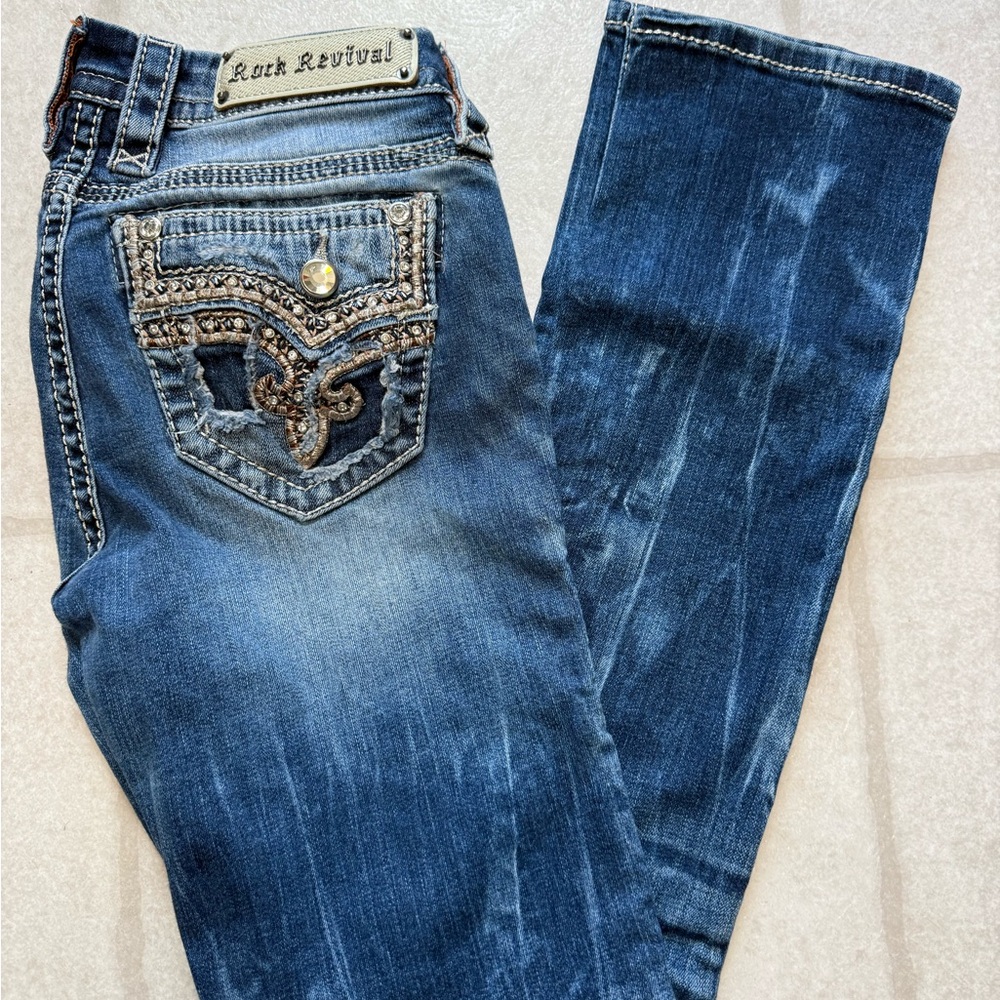 Rock Revival Blue Straight Leg Jeans